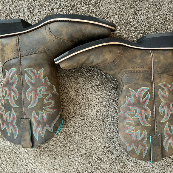 Ariat Women’s Delilah Cowgirl Boots Toasted Brown Size 9.5 - Picture 6 of 9